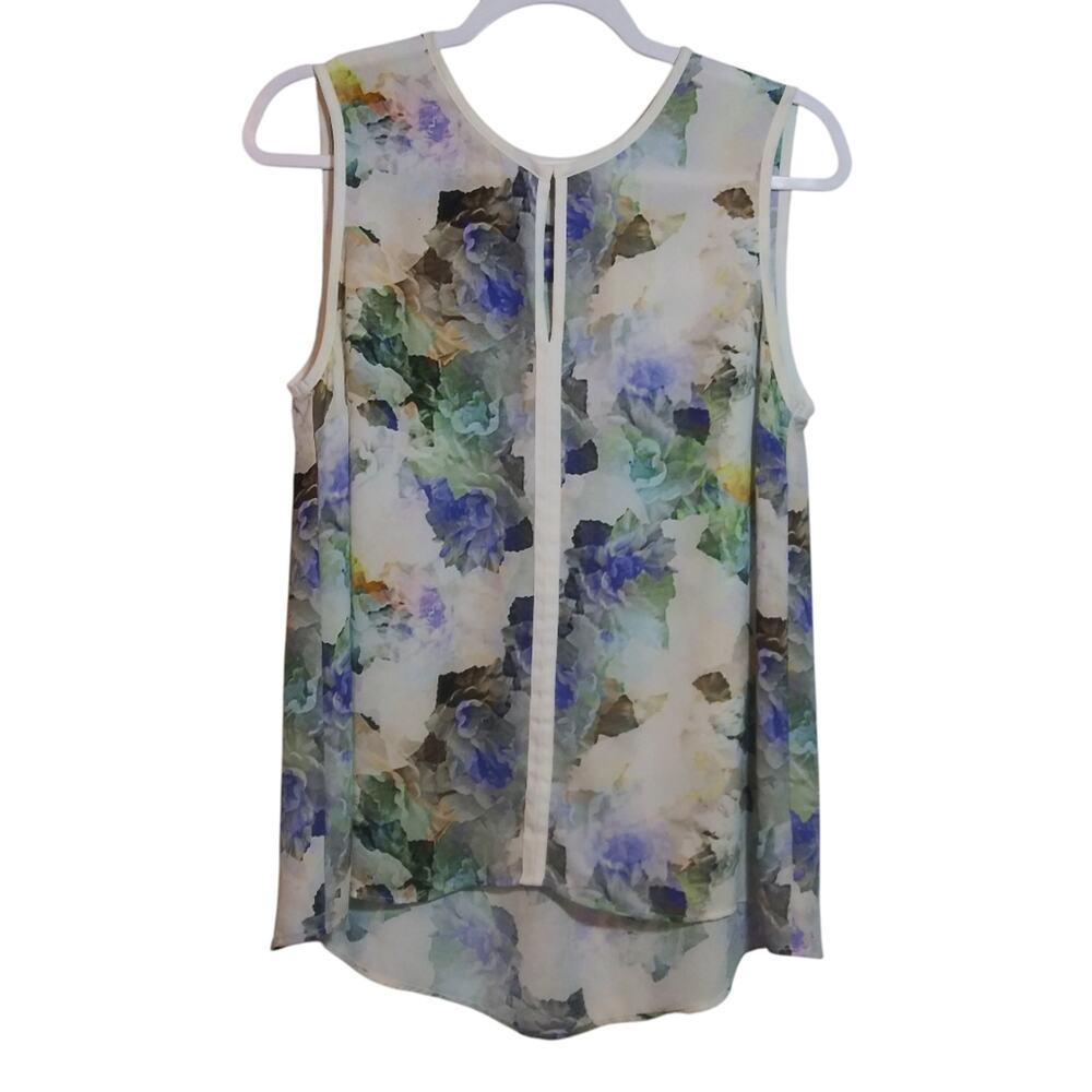 Dalia Watercolor Floral Sleeveless Women's Lightweight Top Size M